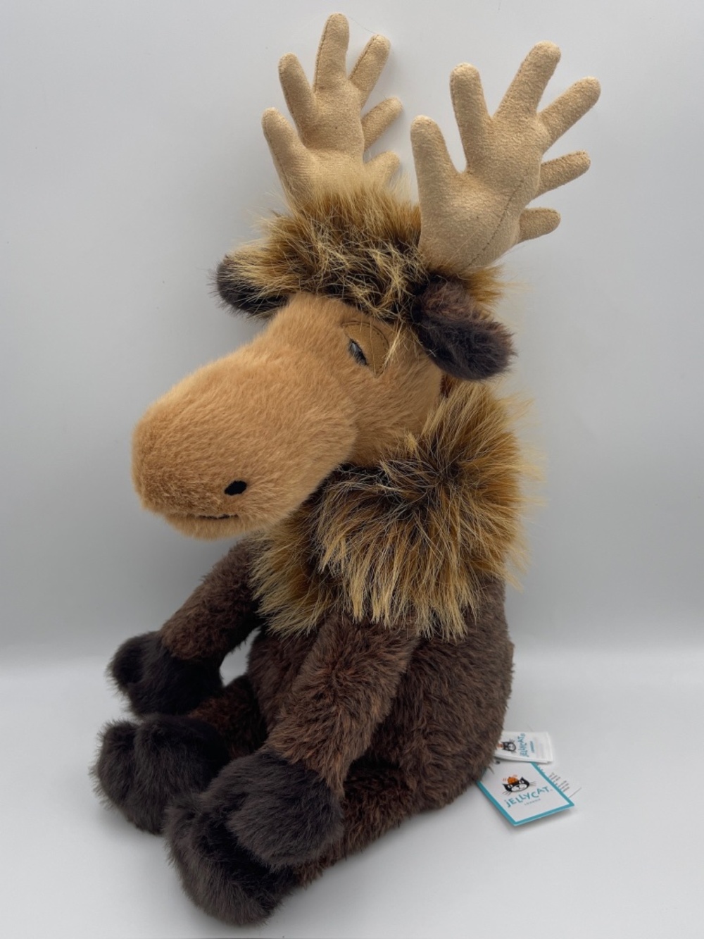 BNWT RARE Jellycat Birchly Moose Indigo Canada EXCLUSIVE brown plush toy cute